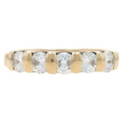 The LEO Diamond Band - Yellow Gold 14k LEO Round 1.00ctw Anniversary Ring