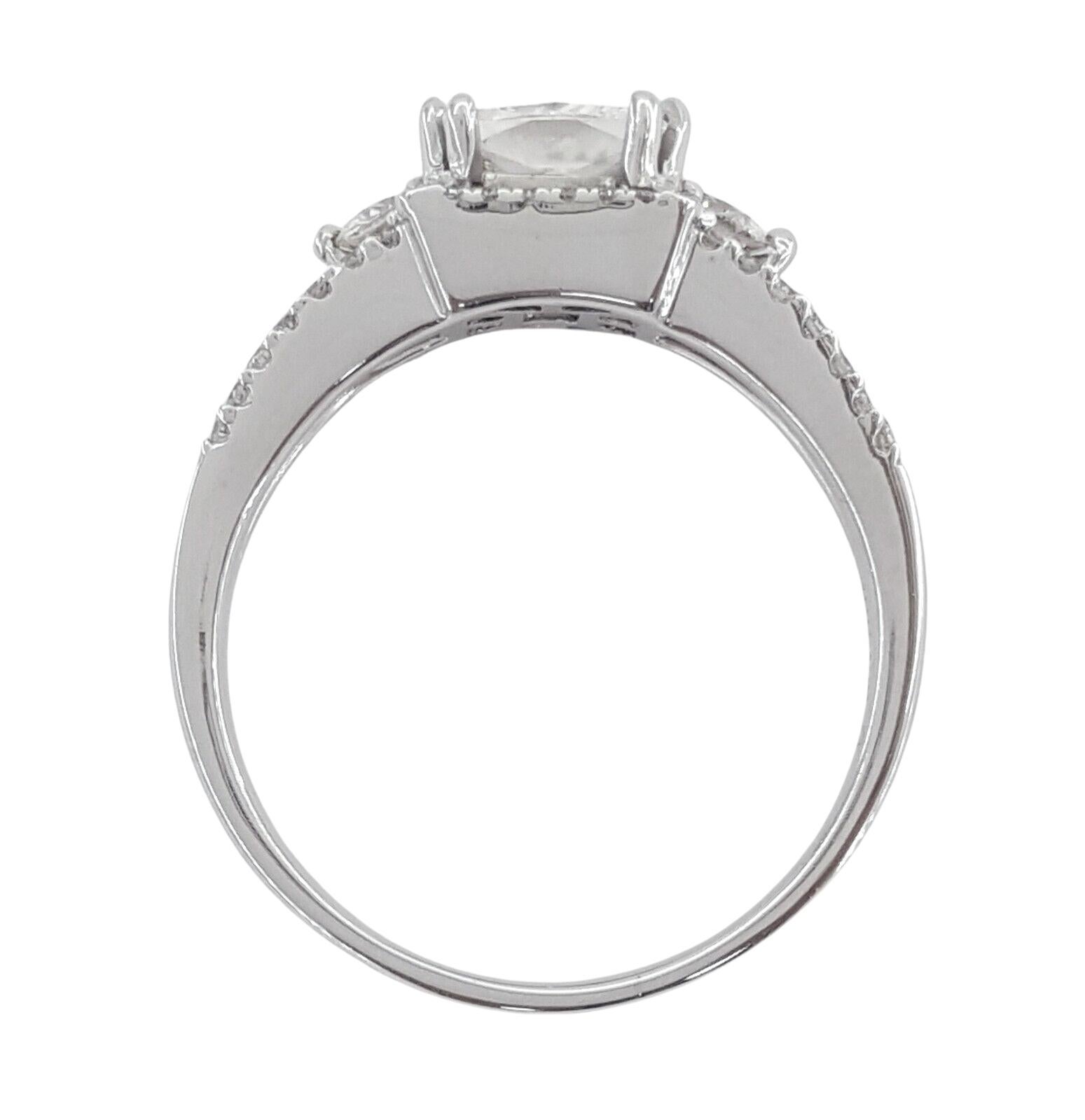  Princess Brilliant Cut Diamond Split-Shank Engagement Ring.

