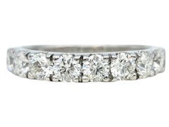 The Leo Diamond Semi Eternity Band Ring in 14 Karat White Gold