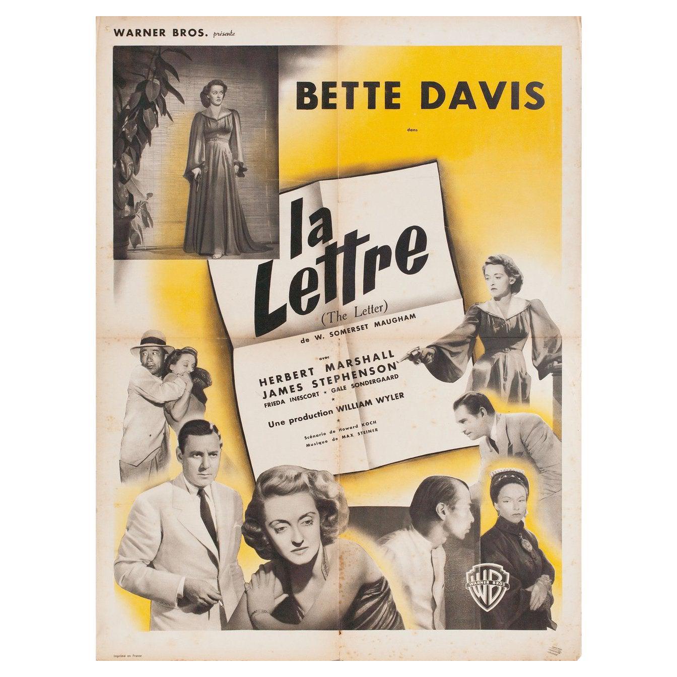 The Letter 1947 French Moyenne Film Poster
