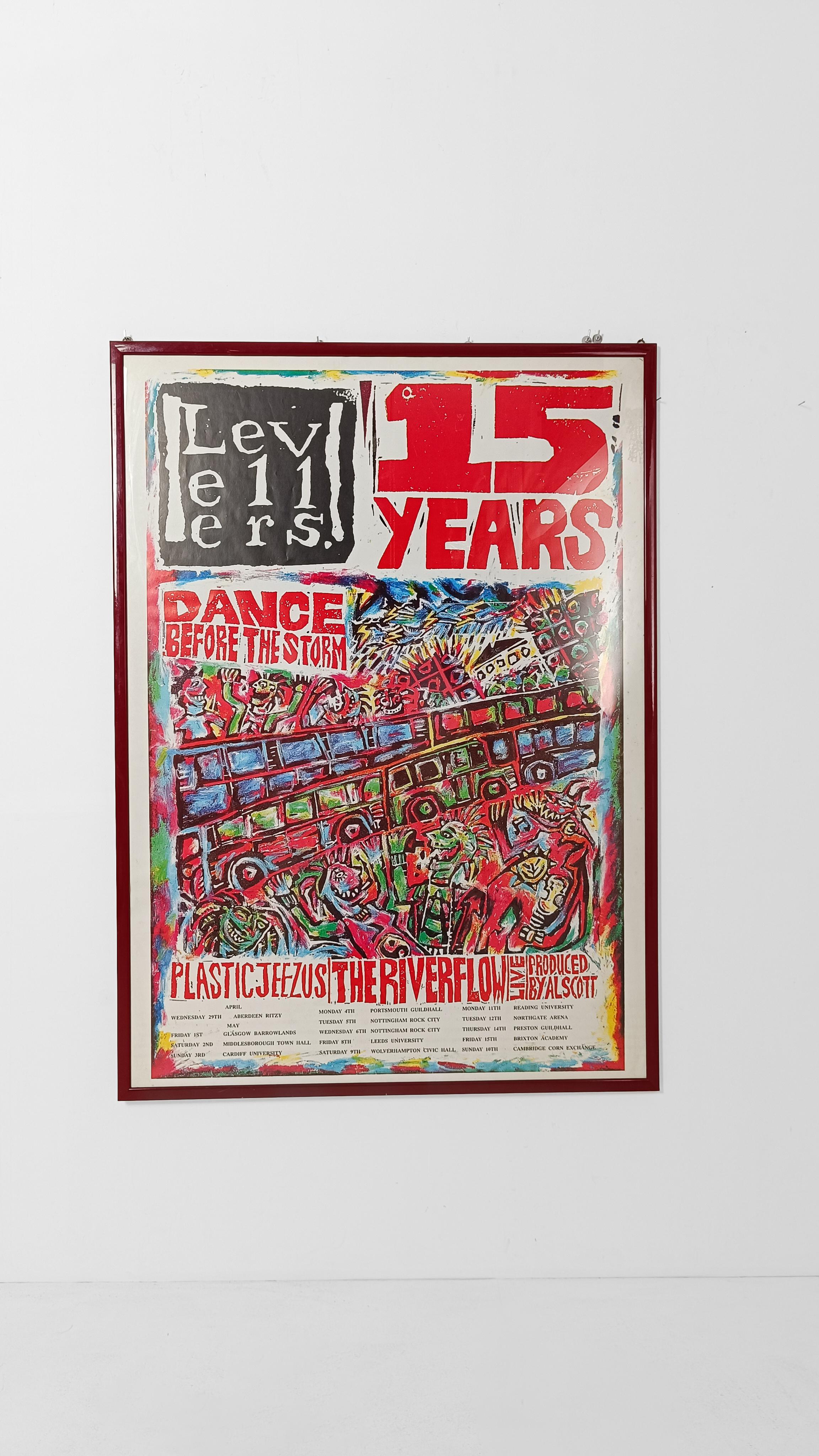 Late 20th Century The Levellers billboard promo poster 'Dance Before the Storm