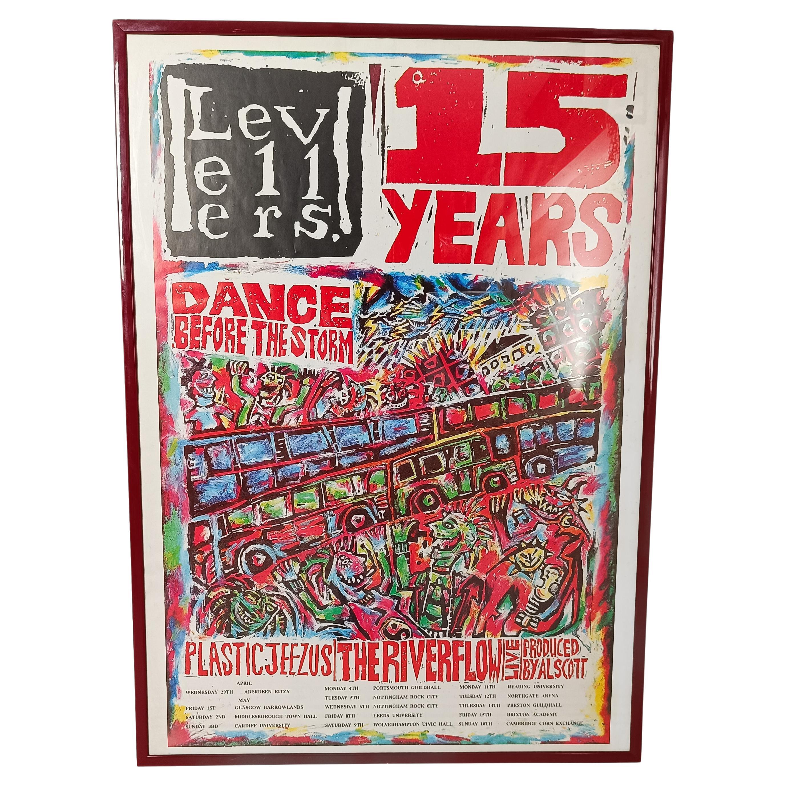 The Levellers billboard promo poster 'Dance Before the Storm" 15 years For Sale