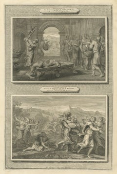 The Levite's Concubine and the Daughters of Shiloh, Mortier Bible circa 1700