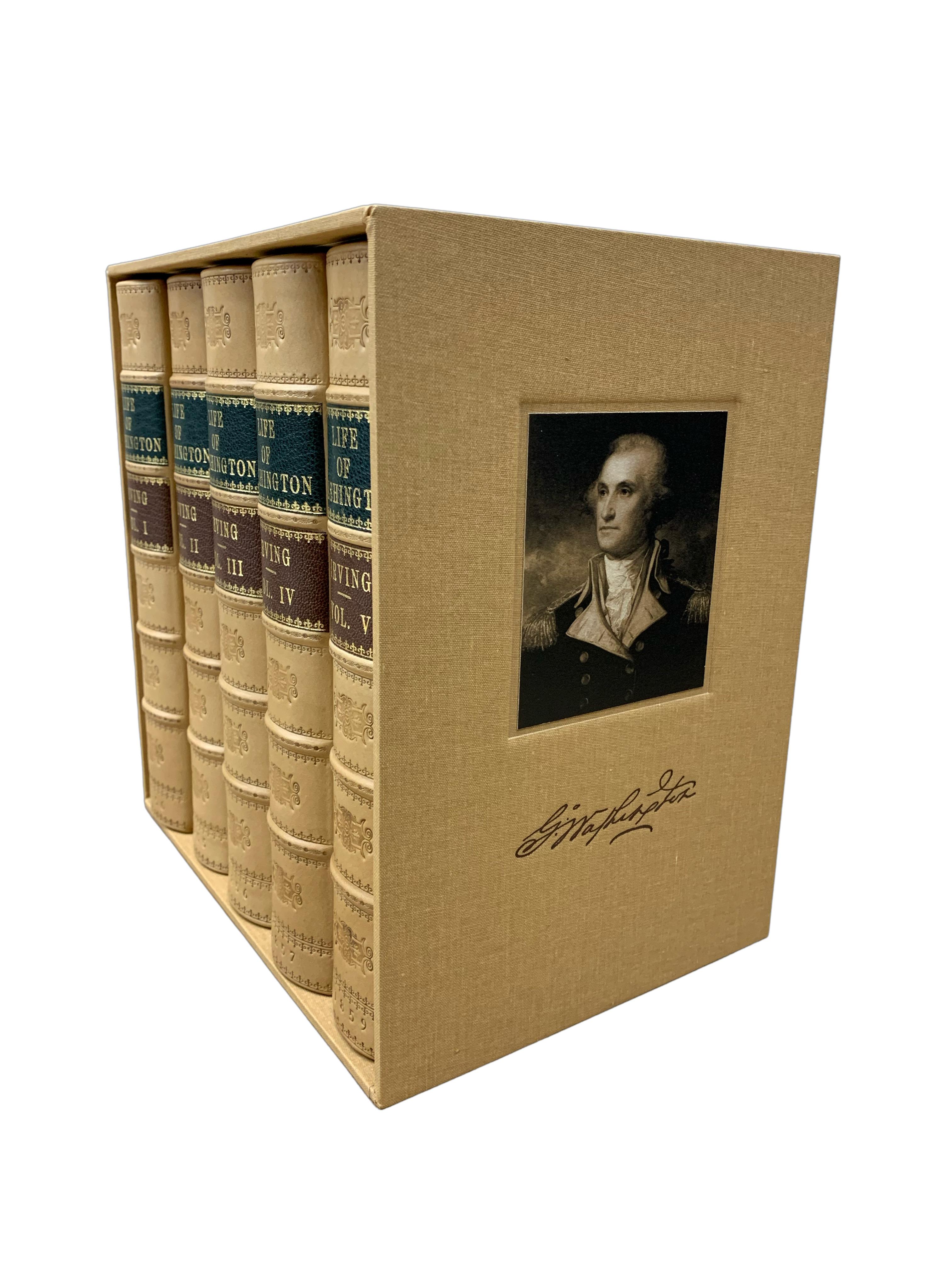 American The Life of George Washington by Washington Irving, Five Volumes, 1856-1859