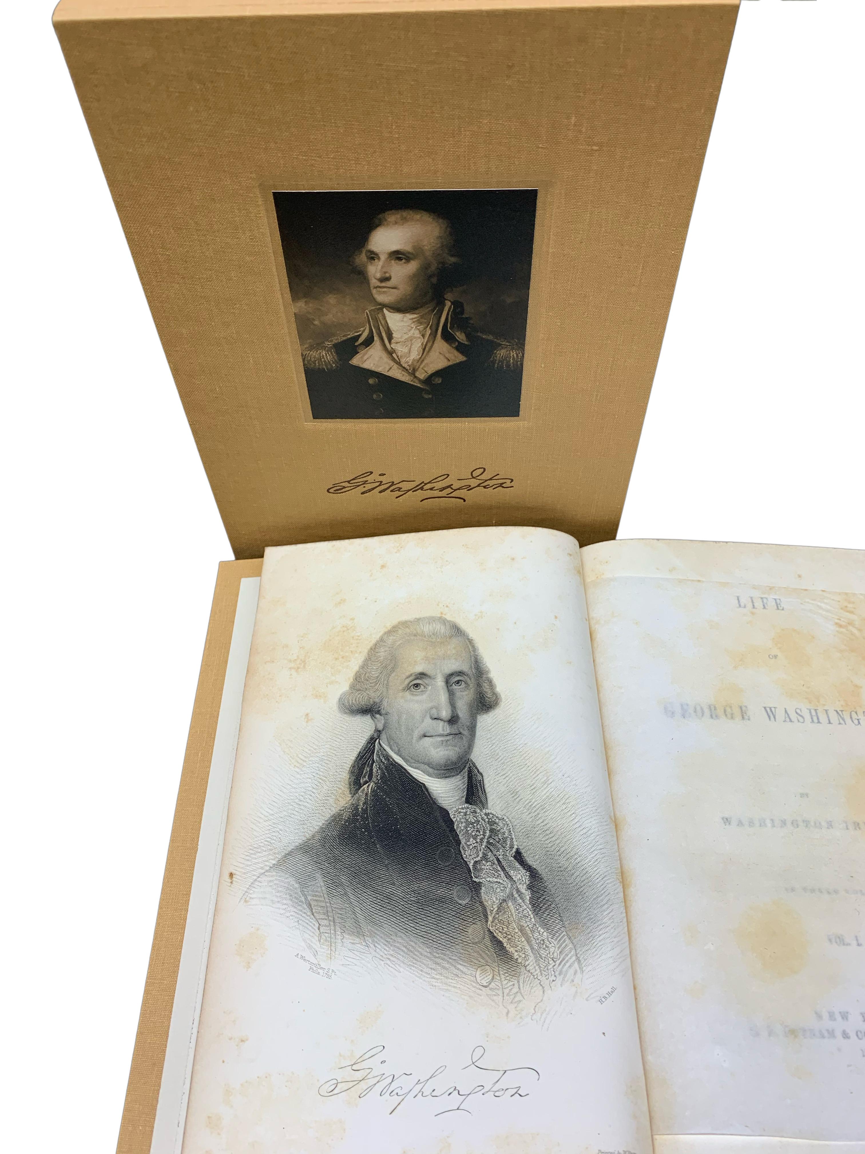 The Life of George Washington by Washington Irving, Five Volumes, 1856-1859 In Good Condition In Colorado Springs, CO