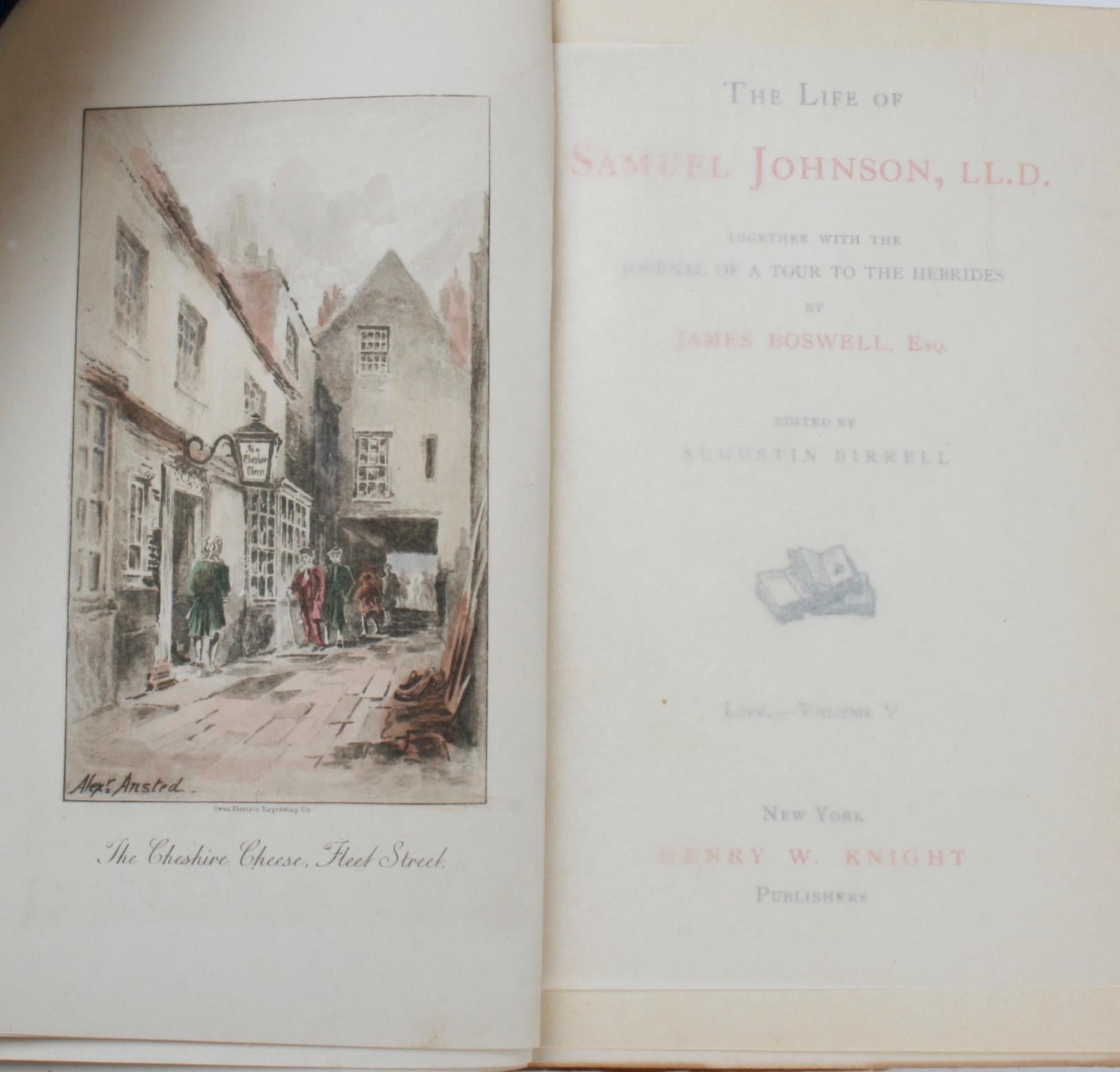 Gilt The Life of Johnson by James Boswell, Esq., Two Limited Editions