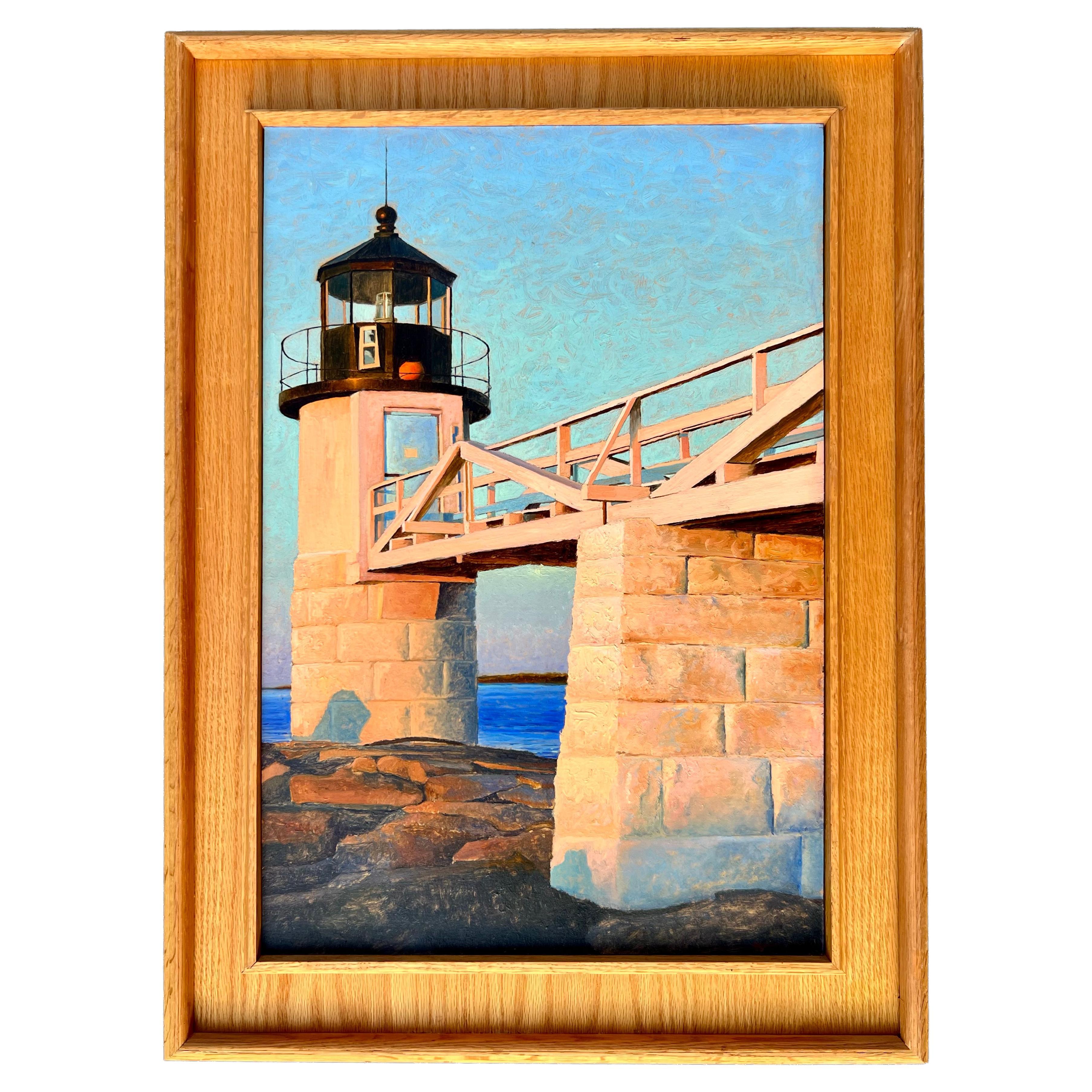 "The Lighthouse at Sunset" by Peter Poskas For Sale