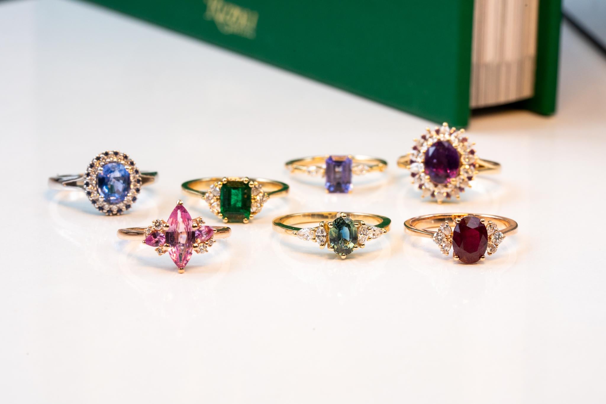 En vente :  Bague de fiançailles saphir rose lilas et diamant 9