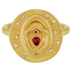 Ring Lilith Vulva aus 18 Karat Fairmined-Gold und Diamanten