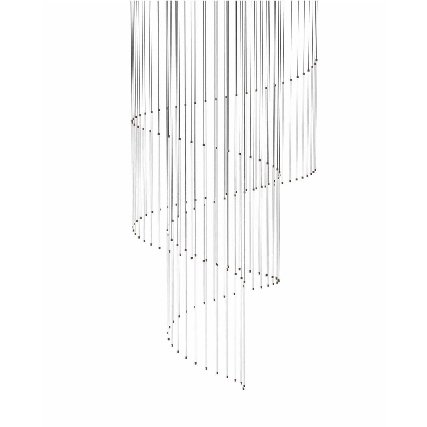 Italiano Lampadario in vetro The Line 16 di Stillux in vendita