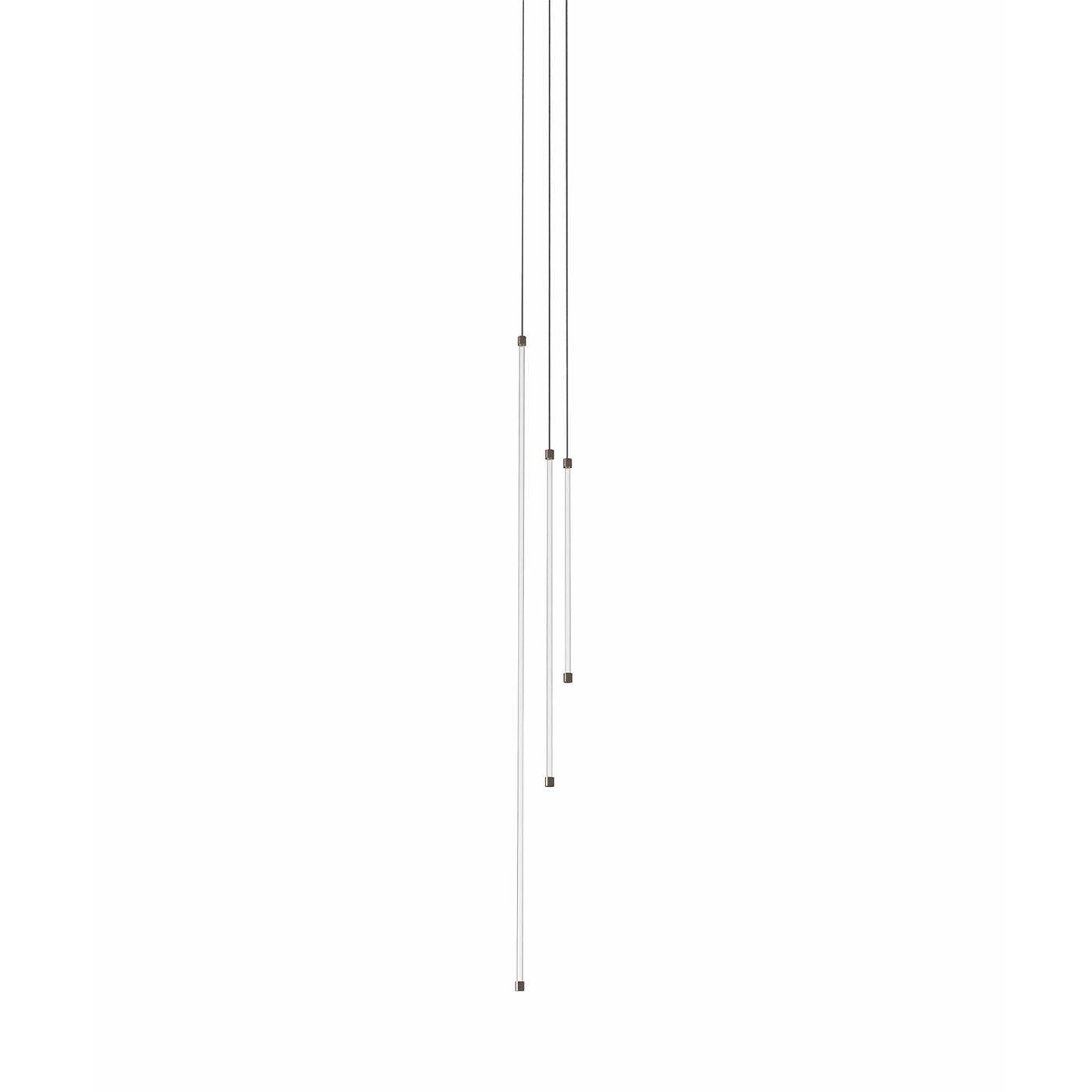XXI secolo e contemporaneo Lampadario in vetro The Line 3 di Stillux in vendita