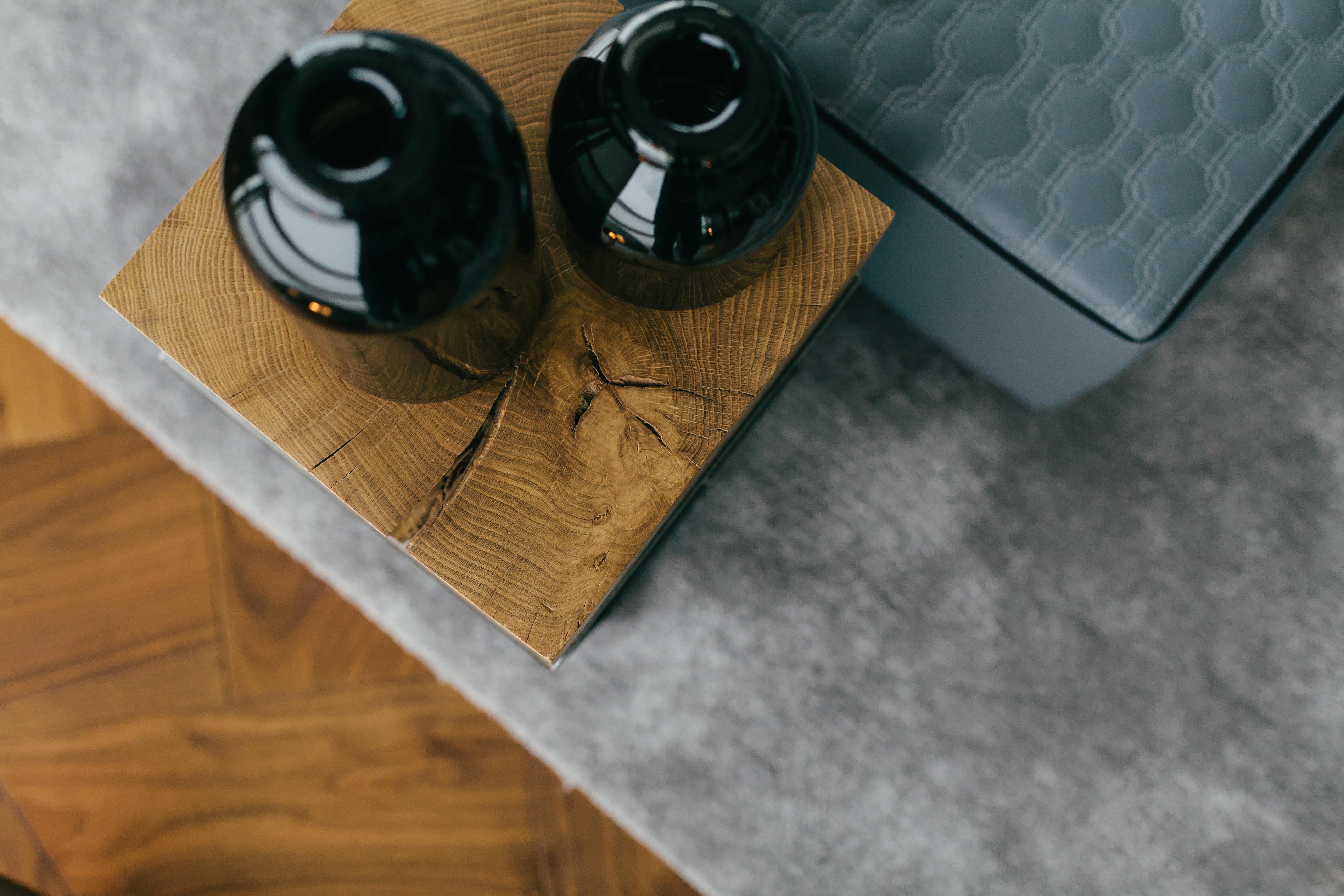 Stainless Steel Line Side Table by Baker Street Boys