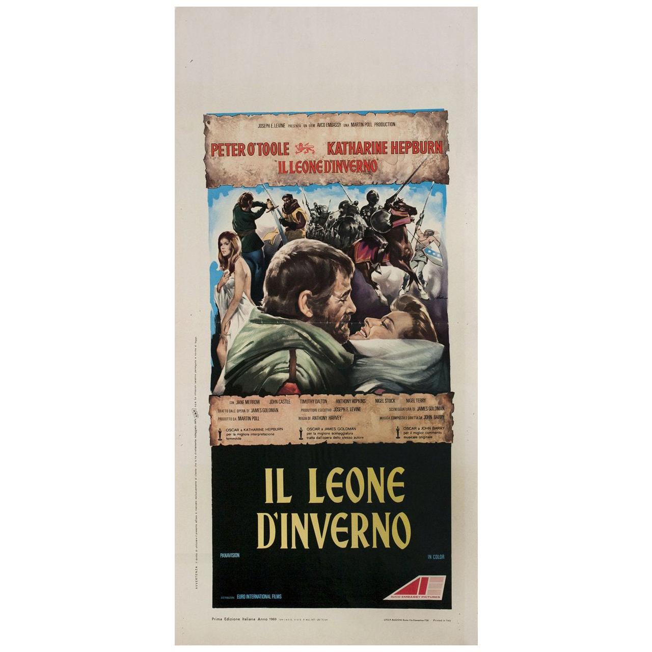 Le Lion en hiver 1968 Affiche de film italien Locandina