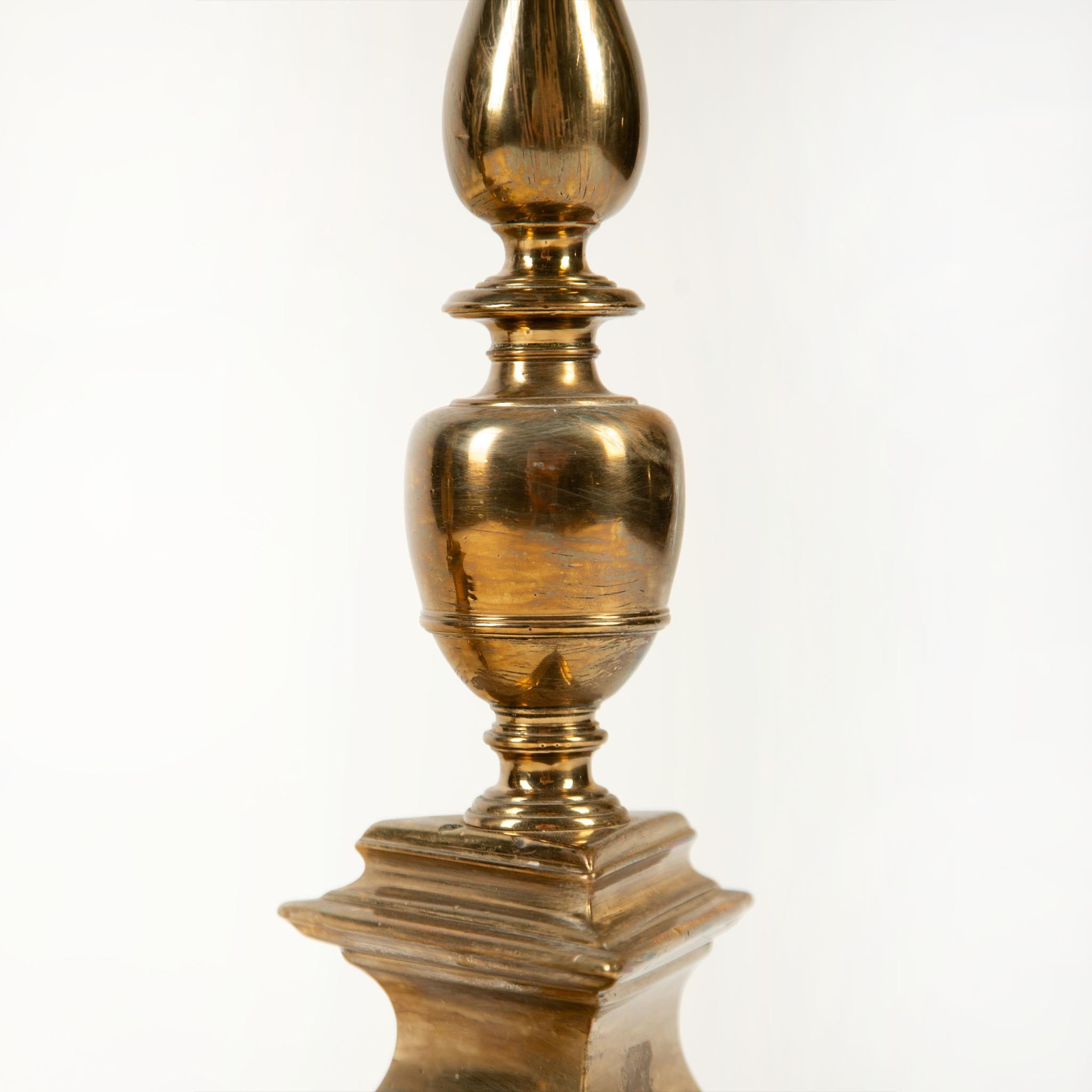 Brass The Lion’s Foot Flame: French Altar Pricket Candlesticks For Sale