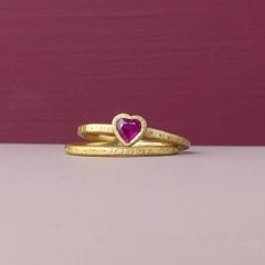 The Lippika Ethical Ring 18ct Fairmined Gold 0.25 Ruby Heart
