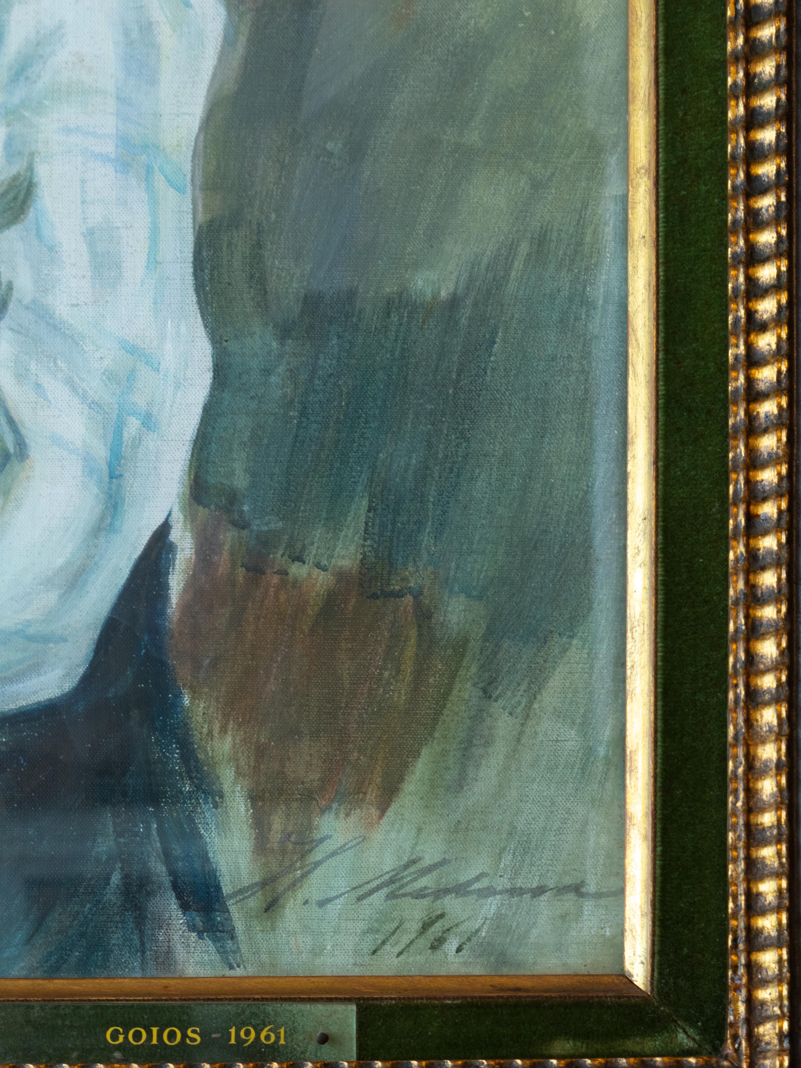 The Little Boy With the Cat by Henrique Medina, 1961, Portugal For Sale 3