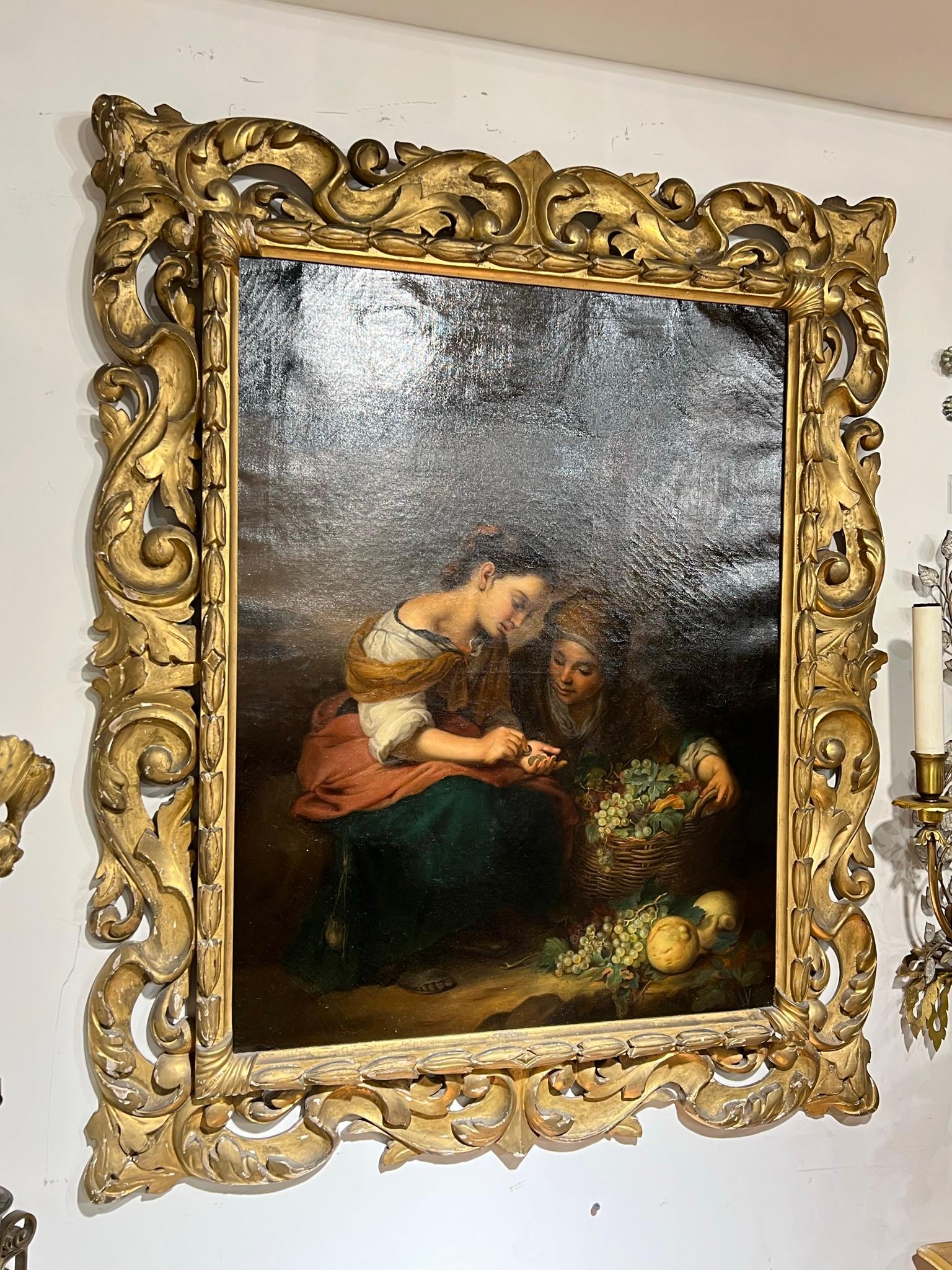 A 19th century Italian oil on canvas replica of 