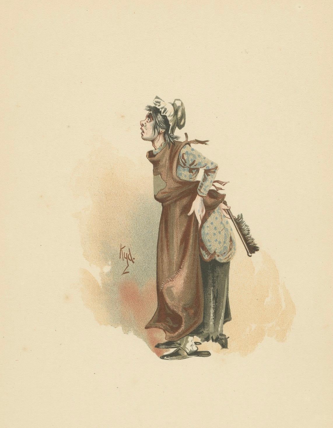 Die kleine Marchioness aus dem alten Kuriositätenladen - 1889 Druck nach Dickens (Papier) im Angebot
