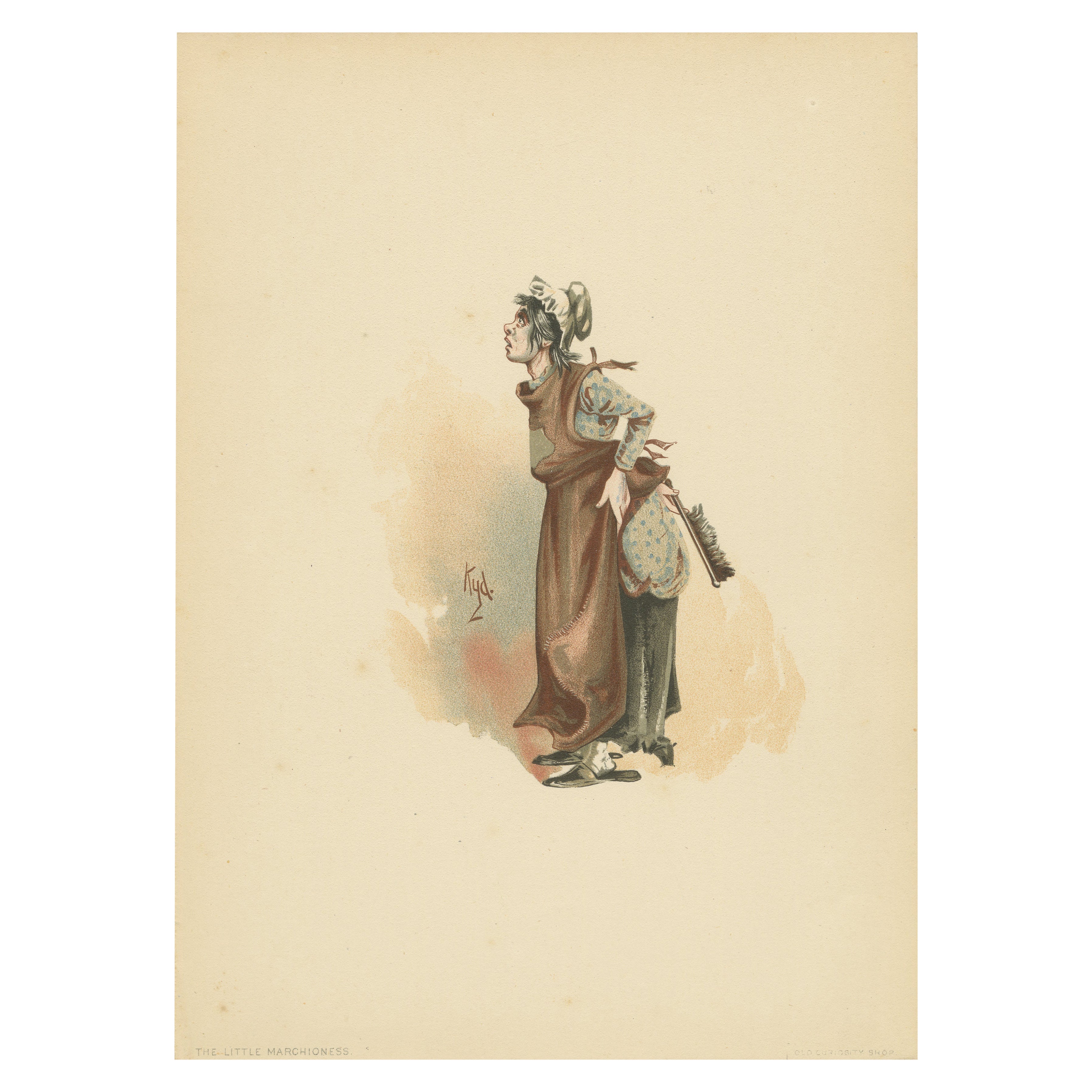 La pequeña marquesa de Old Curiosity Shop - 1889 Impresión según Dickens