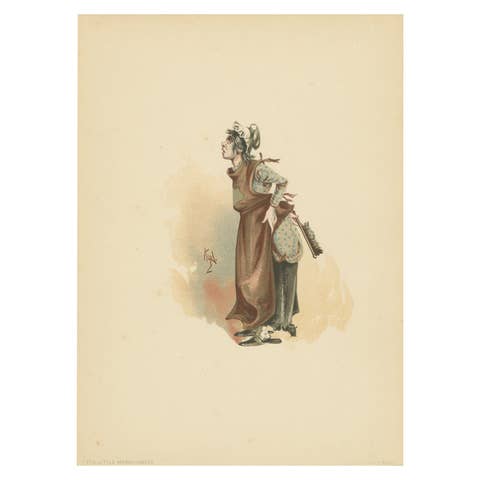 The Little Marchioness from Old Curiosity Shop – 1889 Print after Dickens