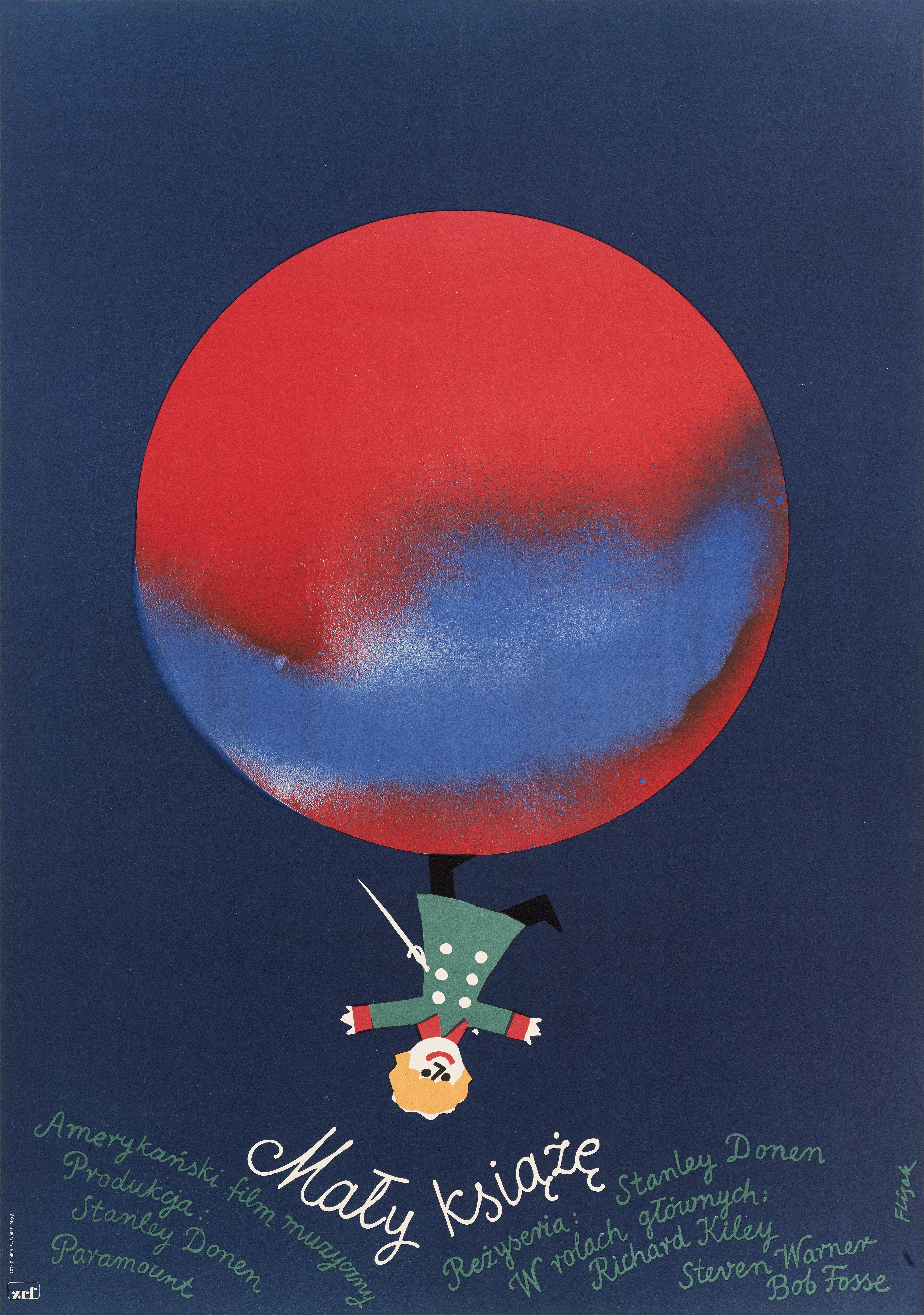Original Polish film poster for film The Little Prince 1974.
This charming poster designed by Jerzy Flisak (1930-2008) was created for the films Polish release in 1977.
This film was directed by Stanley Donen and starred Richard Kiley, Steven Warner