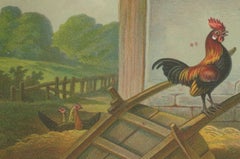 The Lively Golden Bantam Game Fowl - A Rare 19th Century Poultry Lithograph