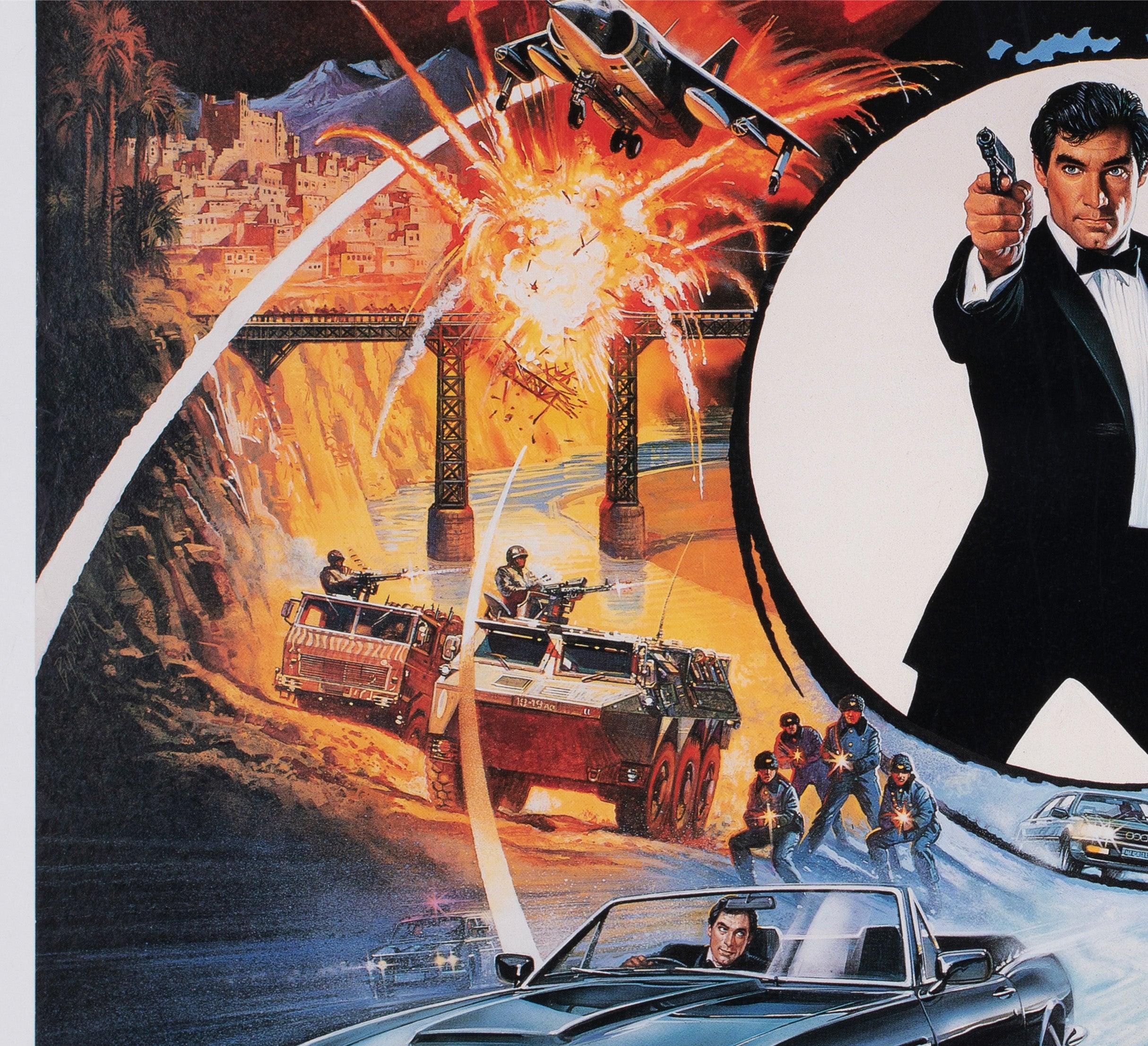 Linen The Living Daylights 1987 Japanese B1 Film Poster, Brian Bysouth For Sale