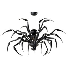 The Lob One-of-a-kind Art Chandelier - matt black Murano Glass by Multiforme