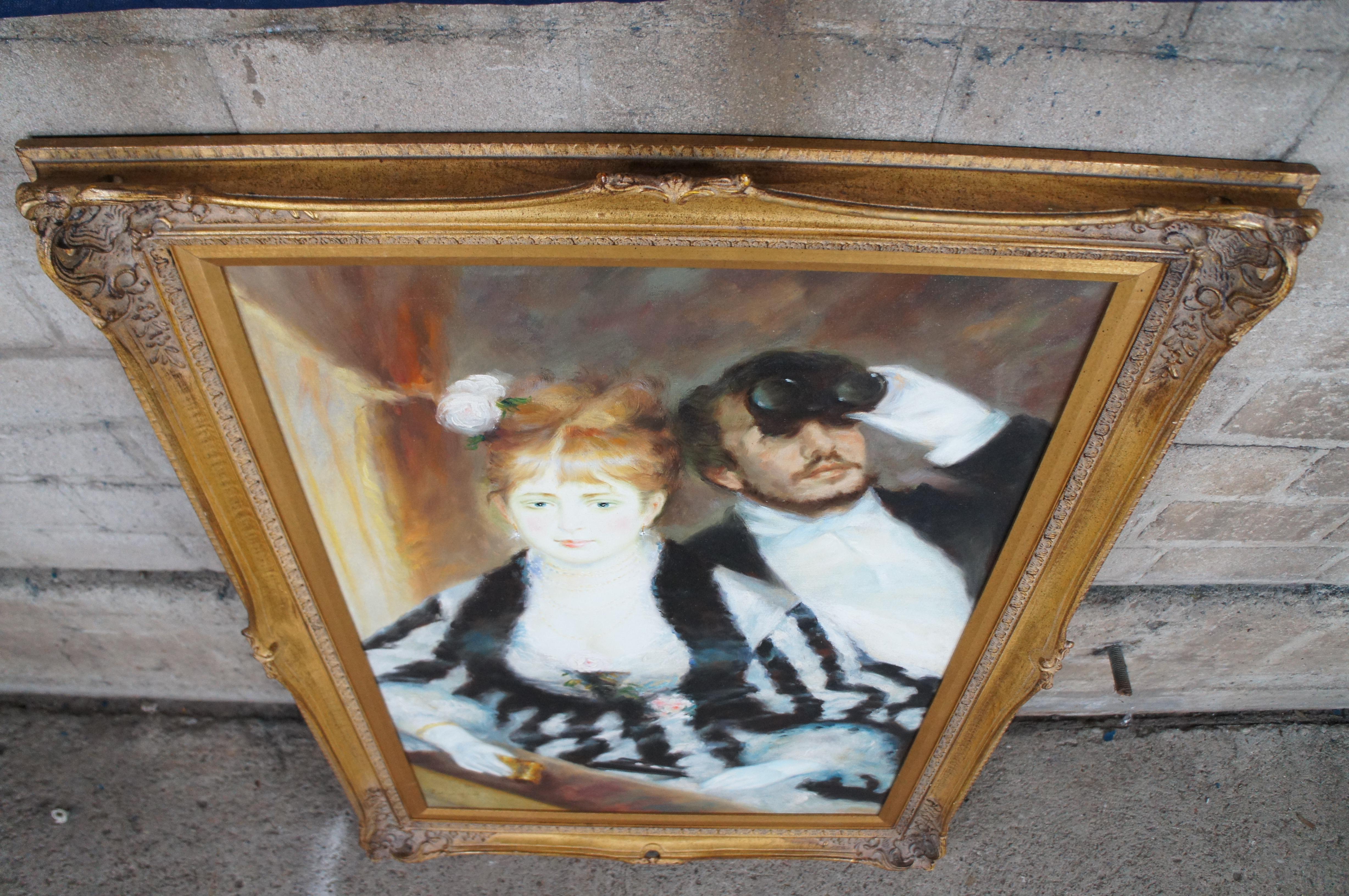 La Logia - Después de Pierre Auguste Renoir Pintura al óleo impresionista Marco de retrato 5