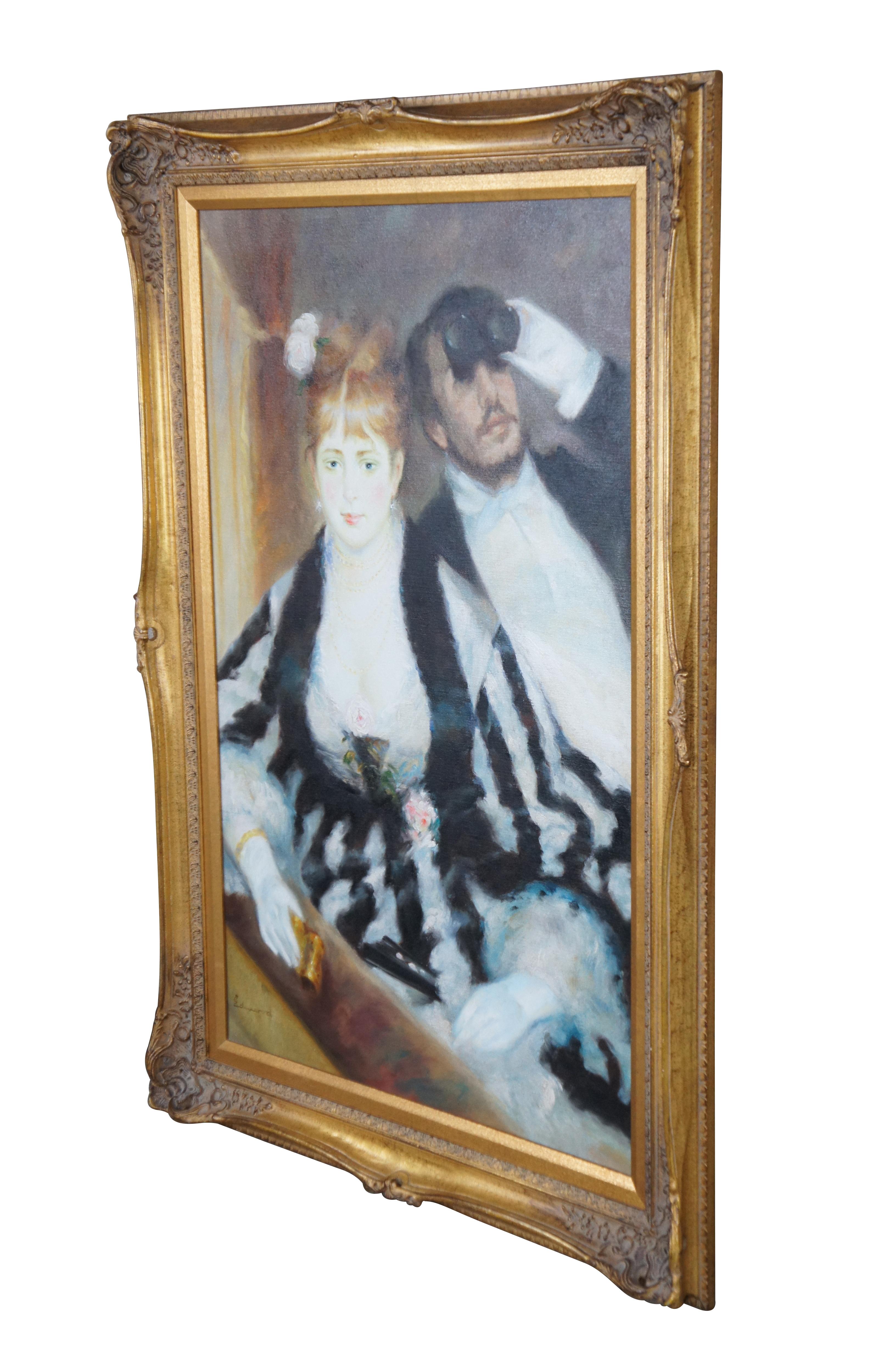 La Logia - Después de Pierre Auguste Renoir Pintura al óleo impresionista Marco de retrato en Bueno Estado en Dayton, OH