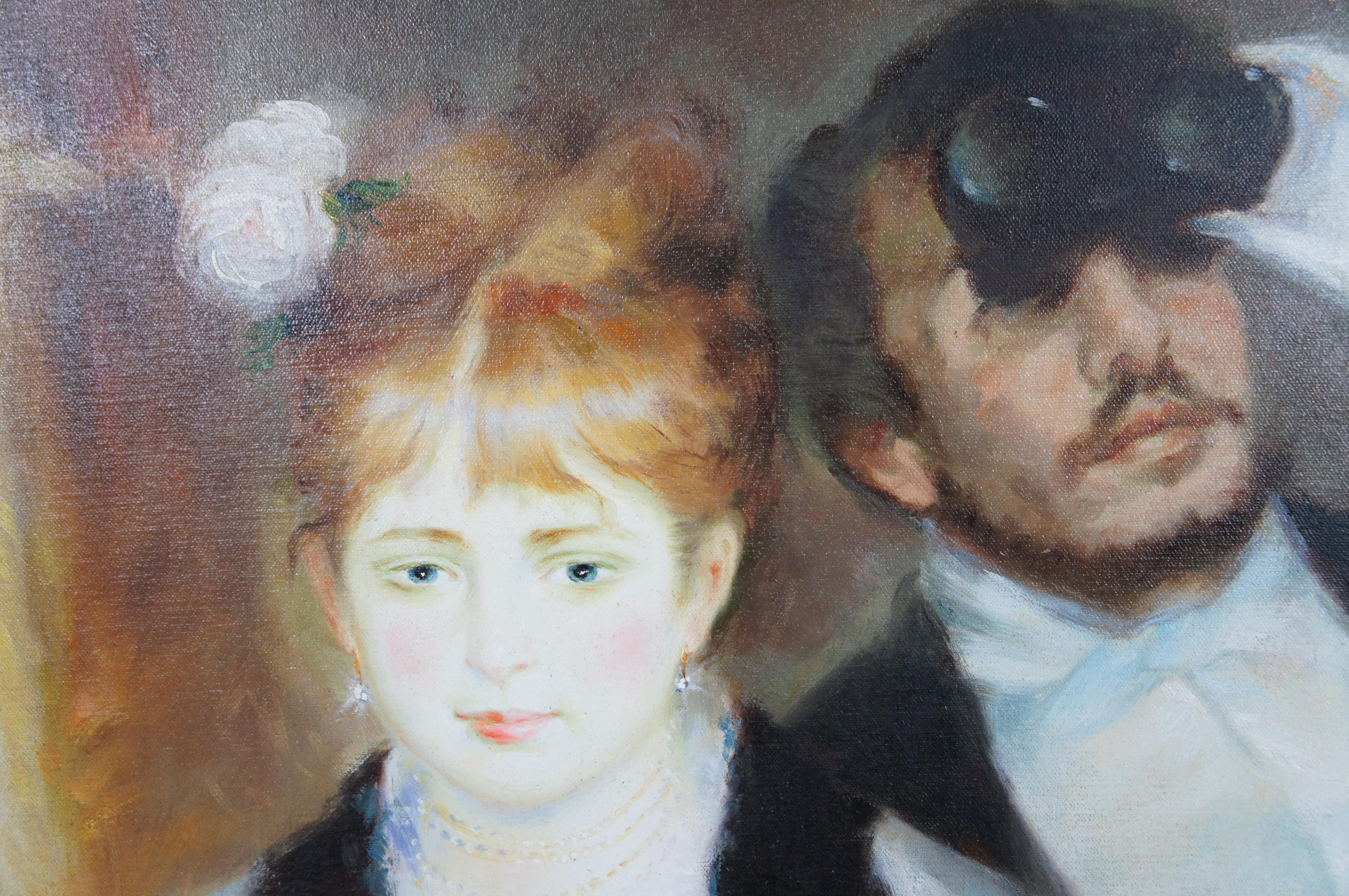 La Logia - Después de Pierre Auguste Renoir Pintura al óleo impresionista Marco de retrato 1
