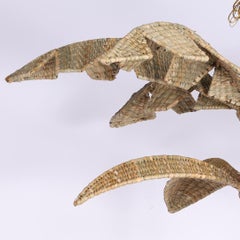 The Lola Wicker Palm Leaf Chandelier from the FS Flores Collection