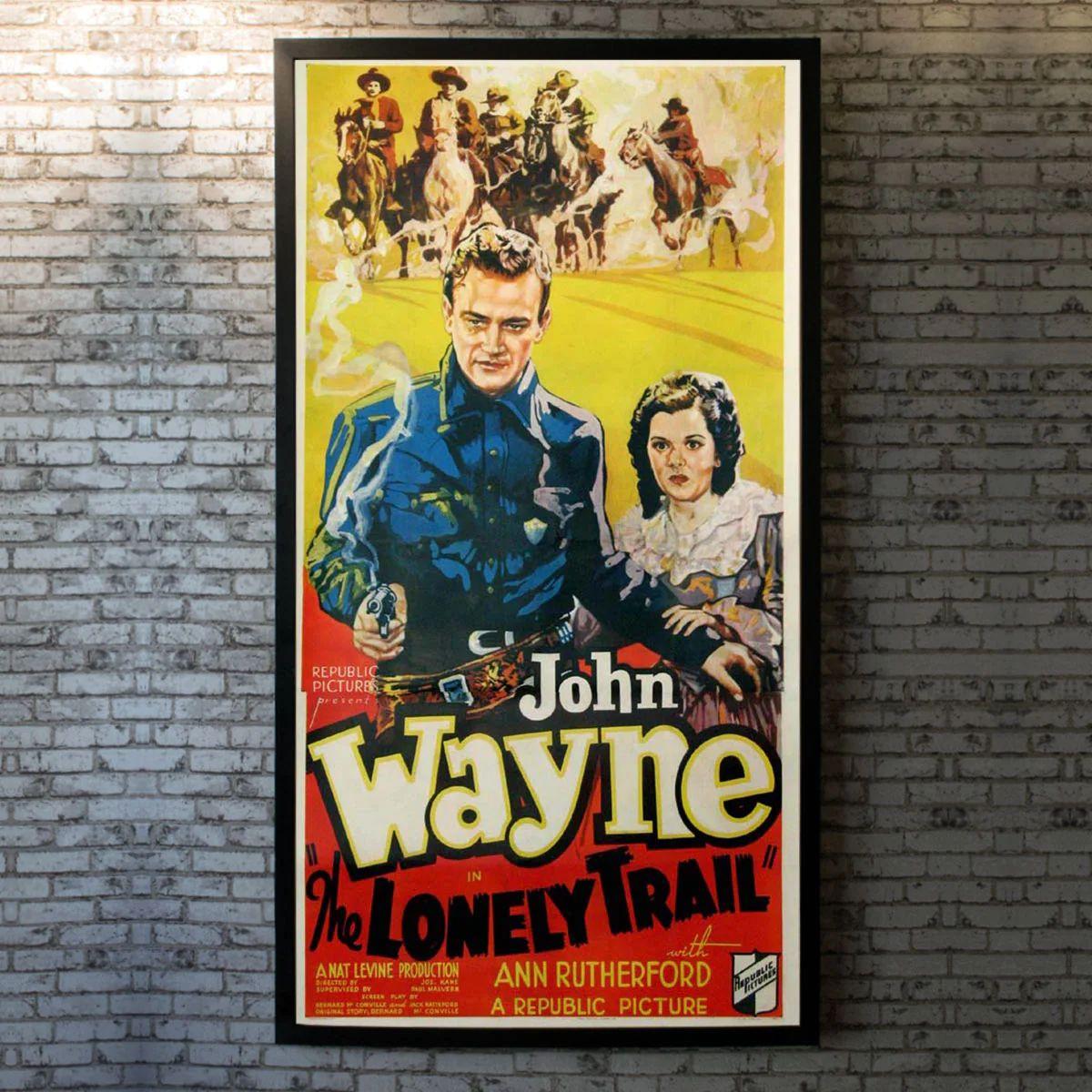 The Lonely Trail, Unframed Poster, 1936 

Three Sheet (41 X 81 Inches). Though he fought for the North in the Civil War, John is asked by the Governor of Texas to get rid of some troublesome carpet baggers. He enlists the help of Holden before