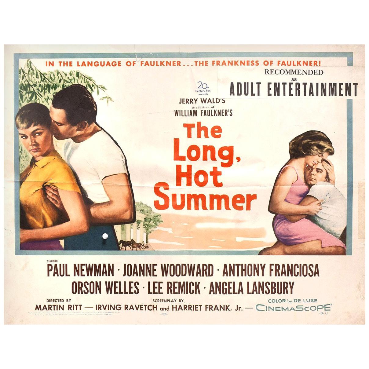 'The Long, Hot Summer' 1958 U.S. Half Sheet Film Poster
