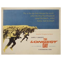 Vintage Longest Day 1962 U.S. Half Sheet Film Poster