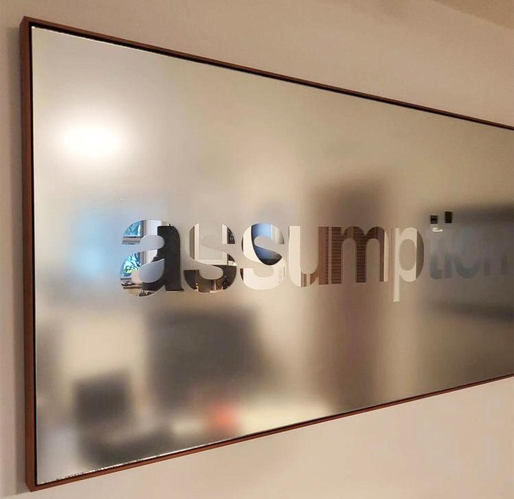 American The Looking Glass, Piano Varnish on Sculptural Mirror For Sale