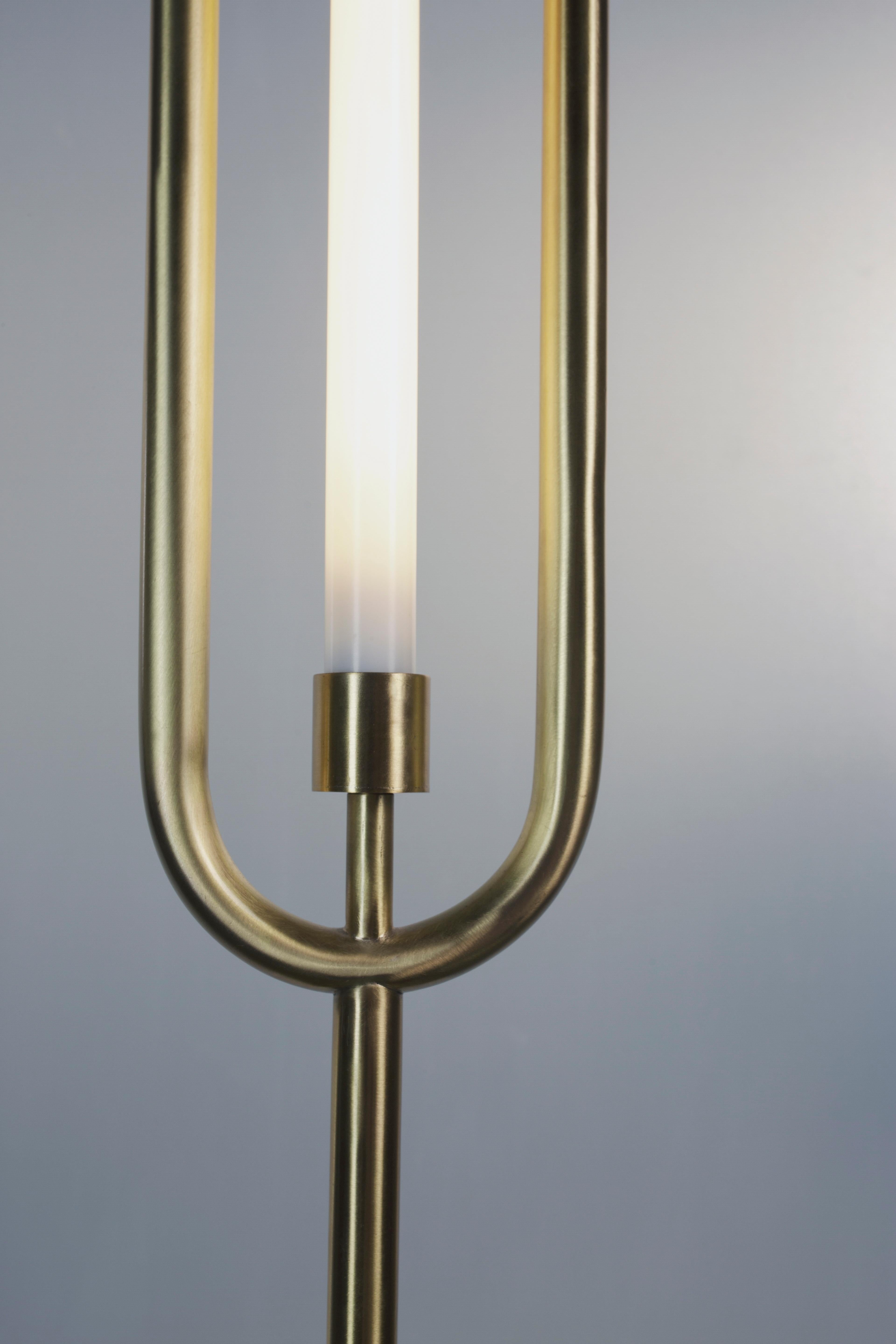 The Loop Floor Lamp with Integrated LED and Brass For Sale 1