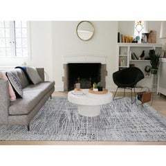 THE LOST BRANCHES Silk with Textured Wool Hand Knotted Oriental Rug 9'0" x 12'1"