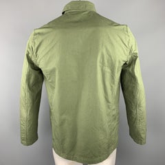 THE LOST EXPLORER Size L Green Cotton Hidden Buttons Jacket