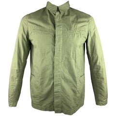 THE LOST EXPLORER Size L Green Cotton Hidden Buttons Jacket