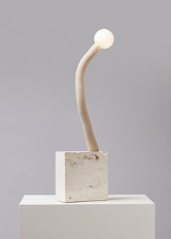 Exclusive Edition Limestone and Nylon Table Lamp by Hot Wire Extensions