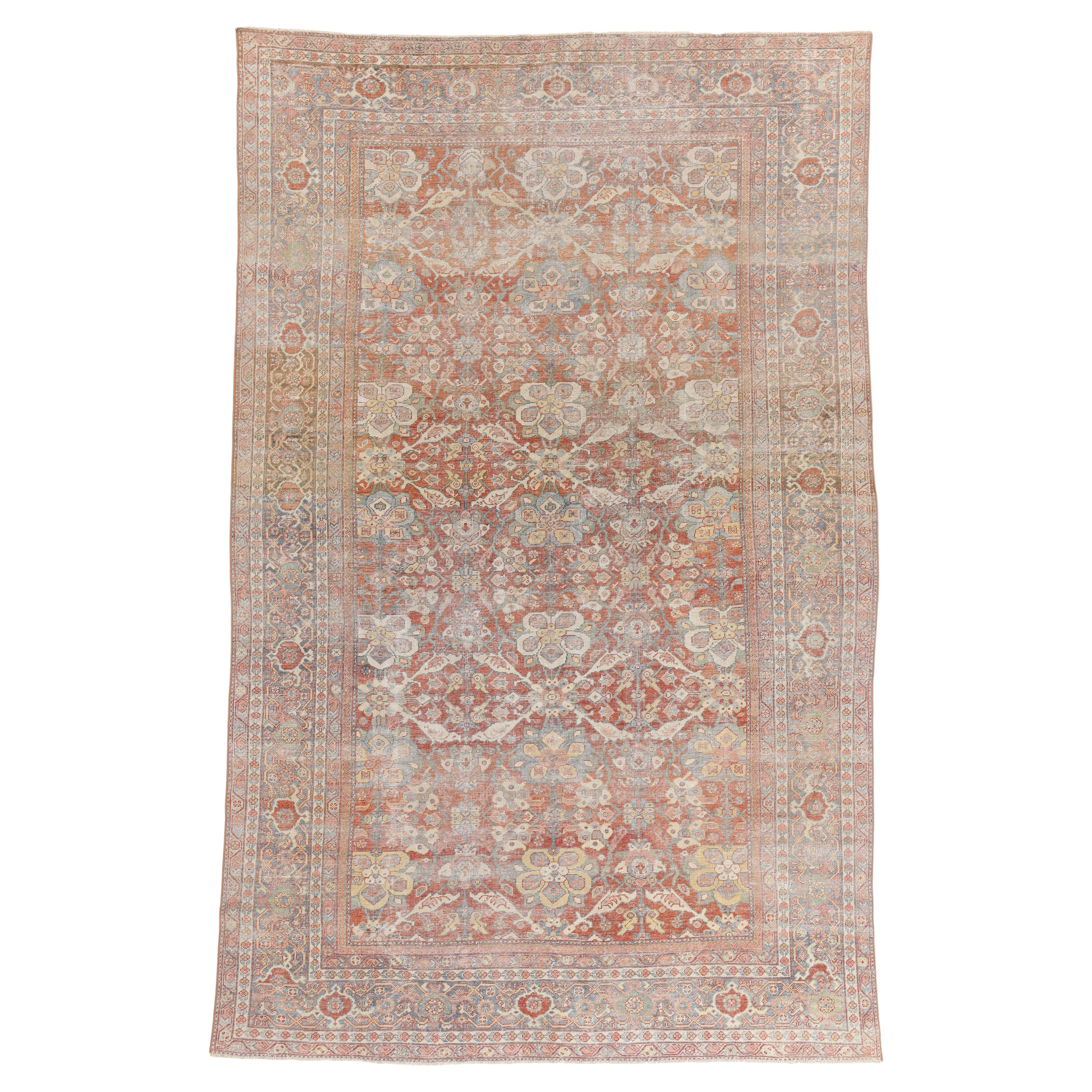 The Lotus Dominion: An Antique Persian Mahal Masterpiece of Endless Grace For Sale