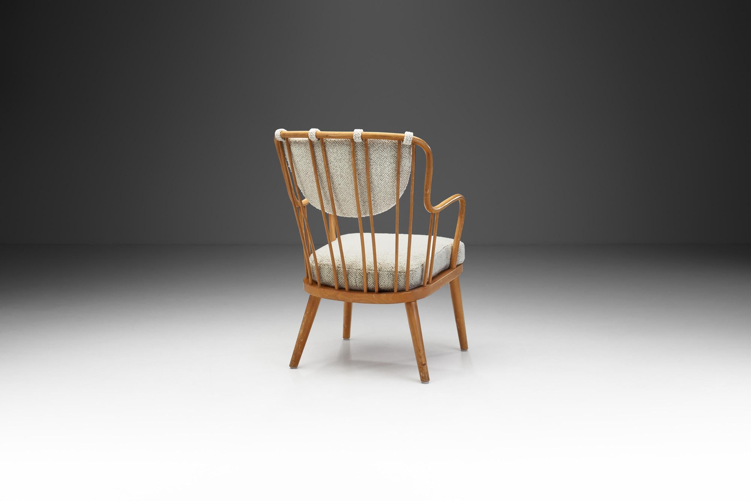 Loungesessel von Aage Herman Olsen für Fritz Hansen, Dänemark 1940er Jahre (Skandinavische Moderne) im Angebot