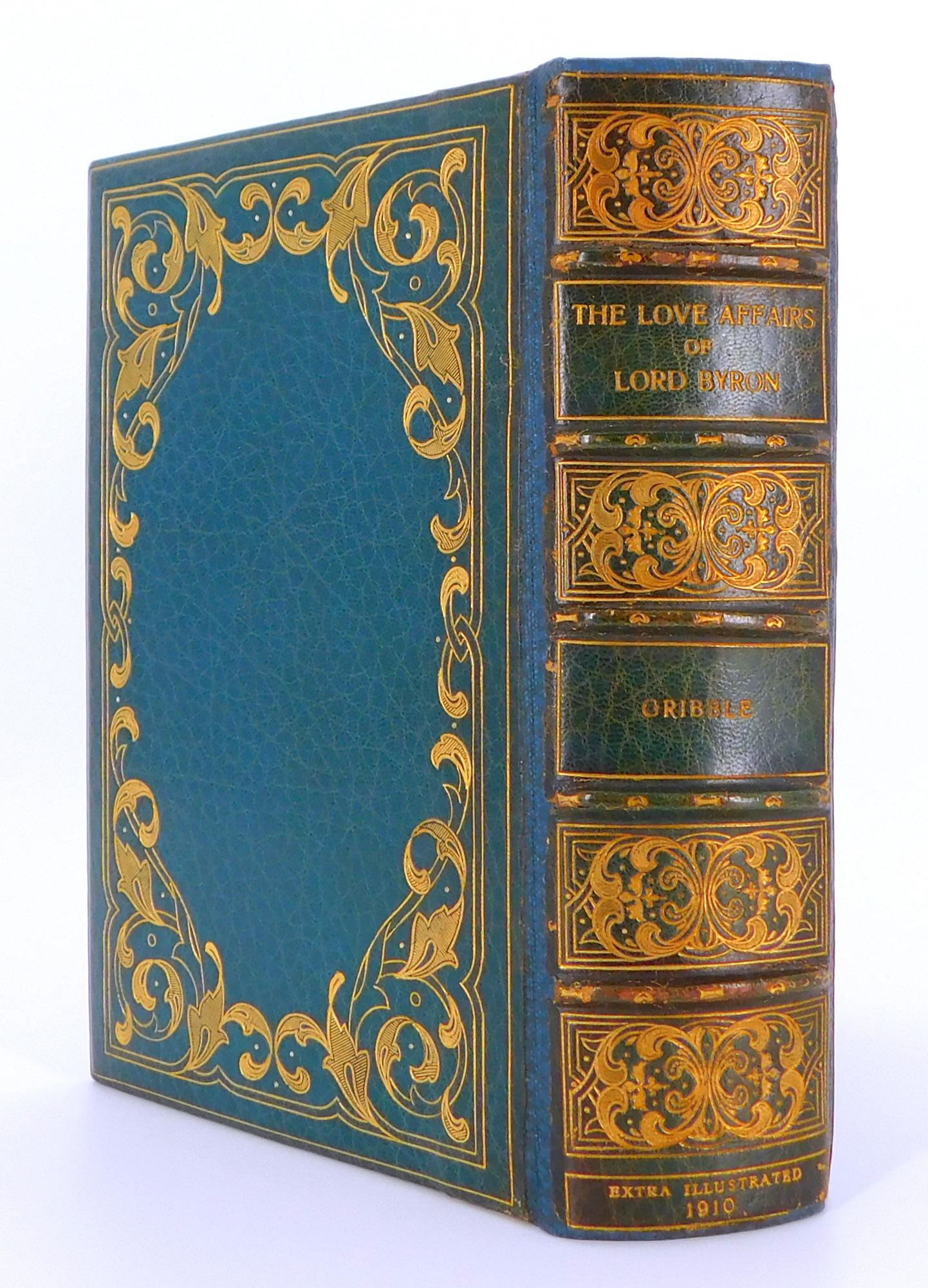 Cuir The Love Affairs of Lord Byron par F. Gribble - Reliure de style COSWAY en vente