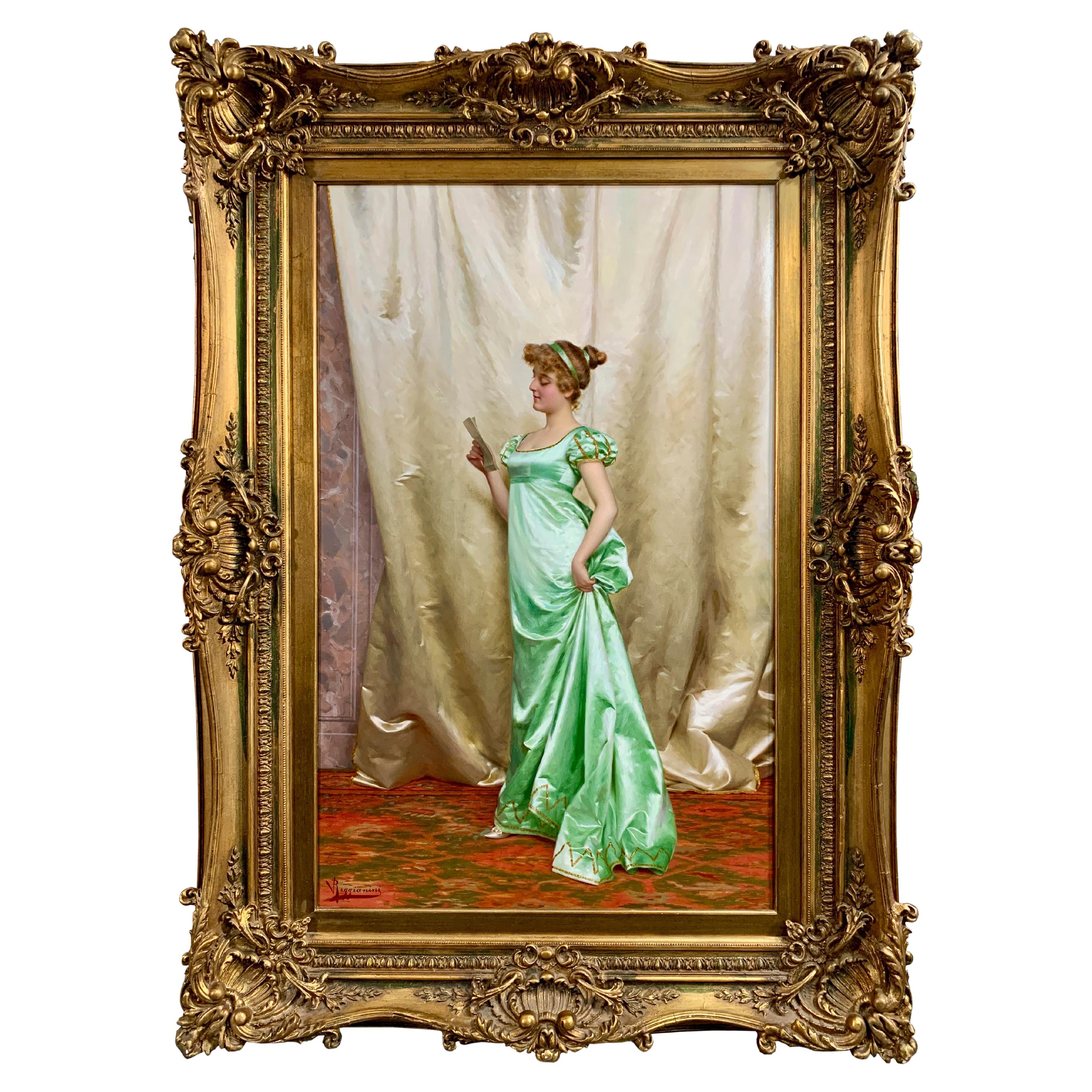 19th century Italian oil Painting by Vittorio Reggianini