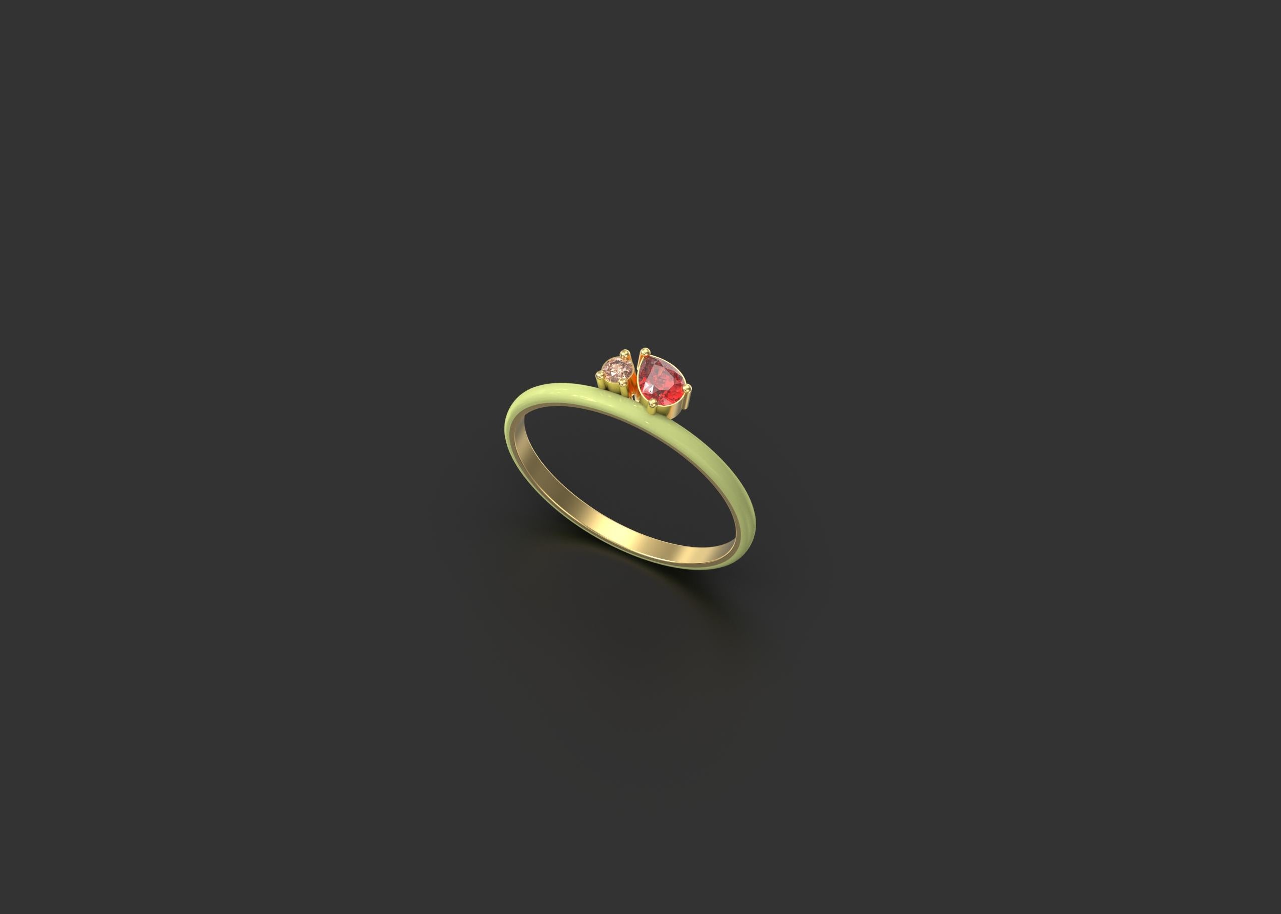 For Sale:  'Love Me' Ring, 14k Yellow Gold 4