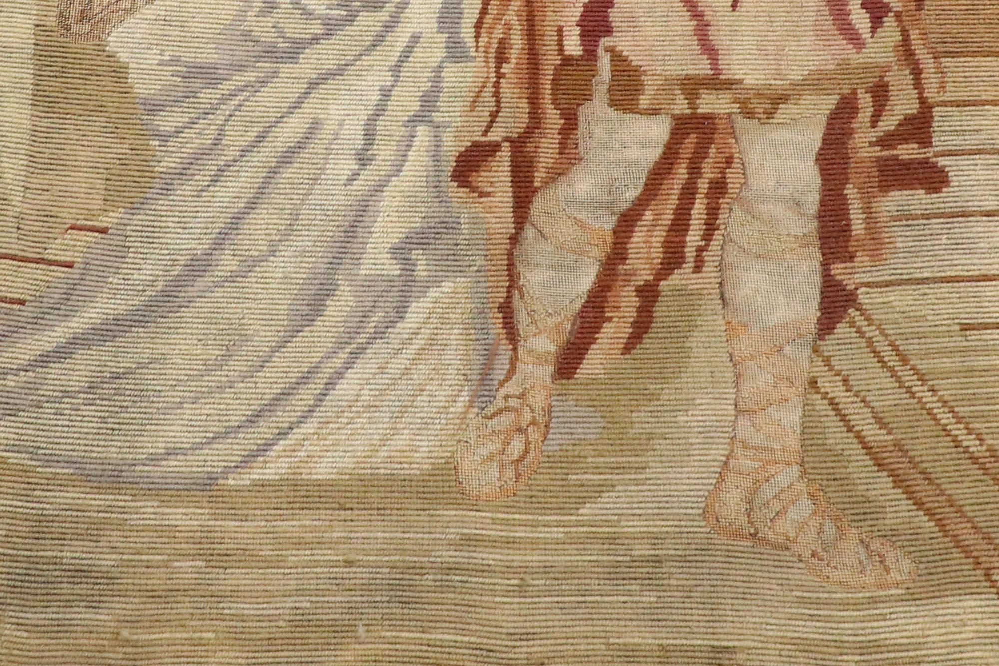 Antiker englischer Tristan- und Isolde-Wandteppich aus Nadelspitze mit mittelalterlichem Stil im Angebot 2