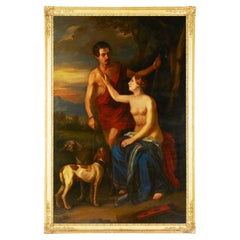 The Lovers Oil On Canvas Painting, Early 20th Century
