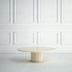 The Lucie: A Modern Stone Coffee Table with Round Top and Base