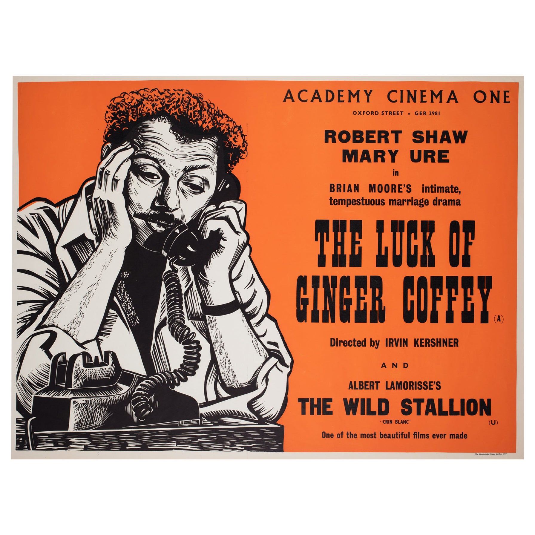 ""Der Glücksbringer des Ingwercocktails", 1965 Academy Cinema UK Quad Filmplakat, Strausfeld